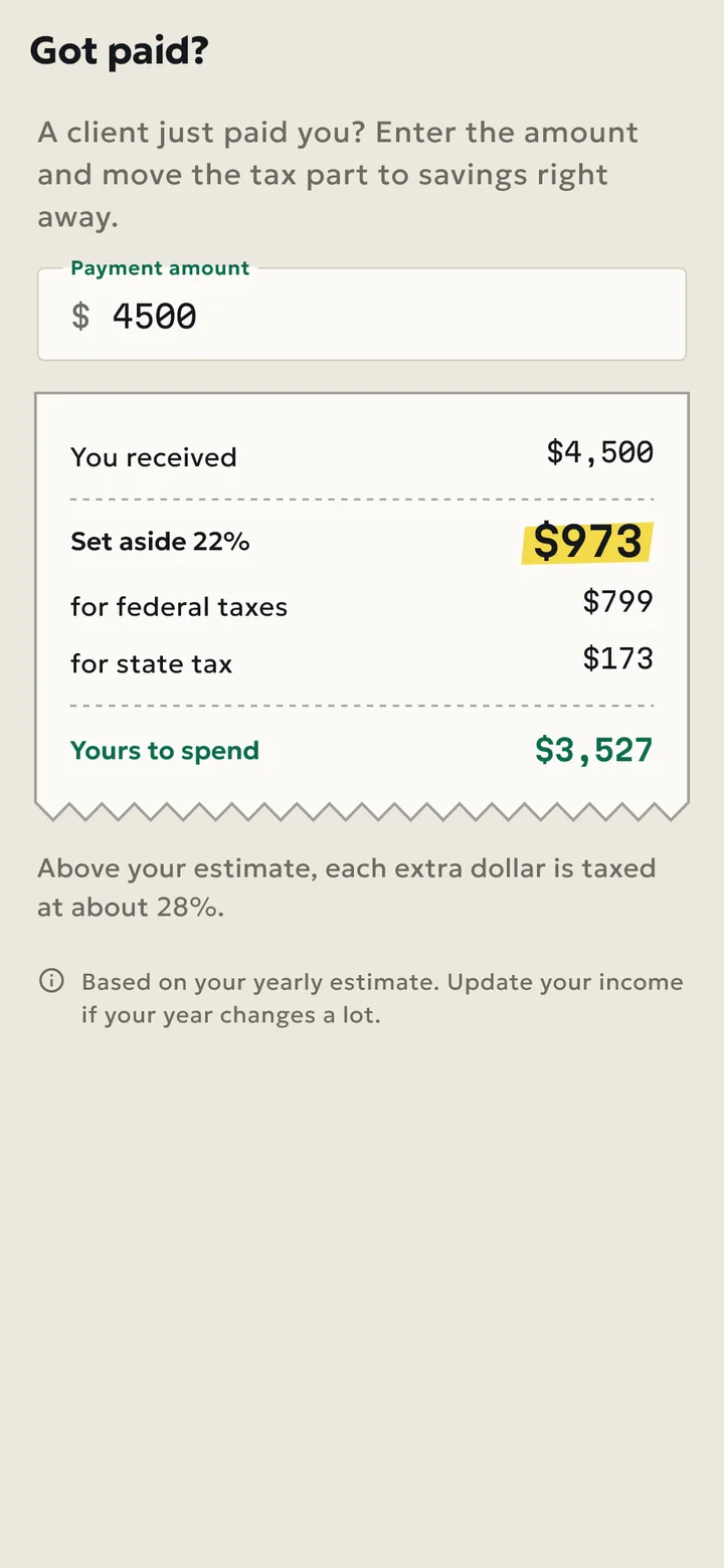 How much of a $4,500 payment to set aside